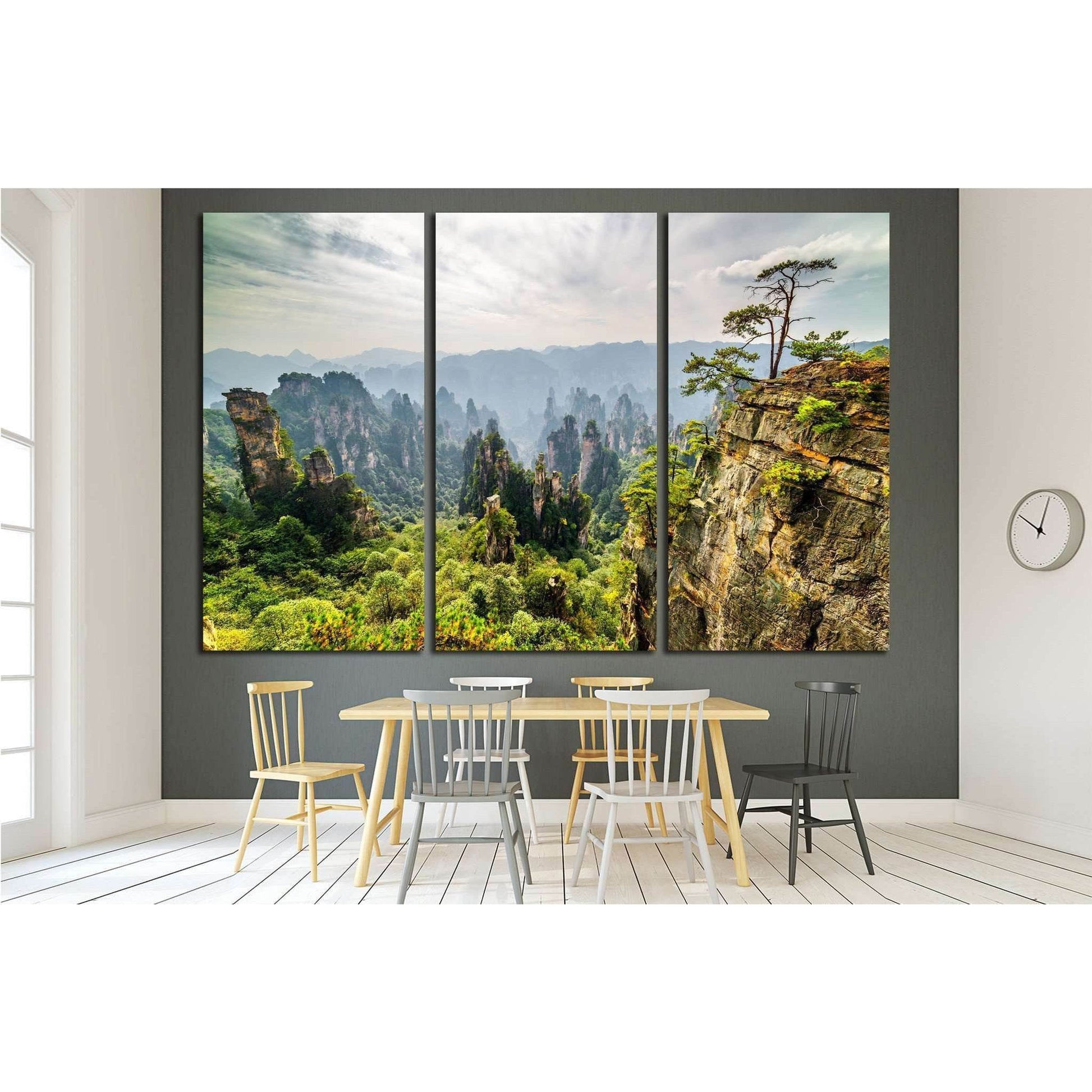 Tianzi Mountains (Avatar Mountains), Zhangjiajie National Forest Park, China №1988 Ready to Hang Canvas Print - Zellart Canvas Prints ALL_Products, s-1988