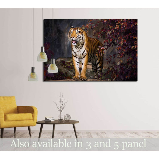 Tiger idle, at the zoo №2363 Ready to Hang Canvas Print - Zellart Canvas Prints ALL_Products, s-2363, Tiger