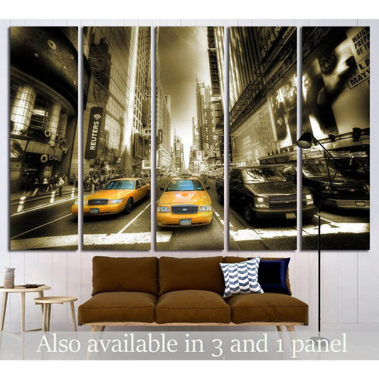 Times Square - Manhattan №1503 Ready to Hang Canvas Print - Zellart Canvas Prints 0_NY_ART, ALL_Products, s-1503