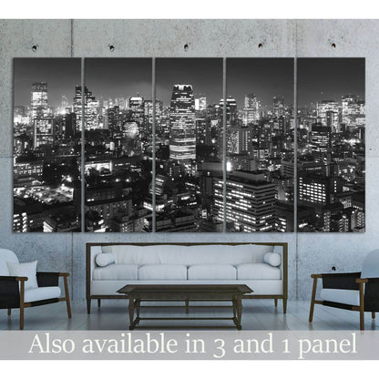 Tokyo Panorama №3021 Ready to Hang Canvas Print - Zellart Canvas Prints ALL_Products, z-3021