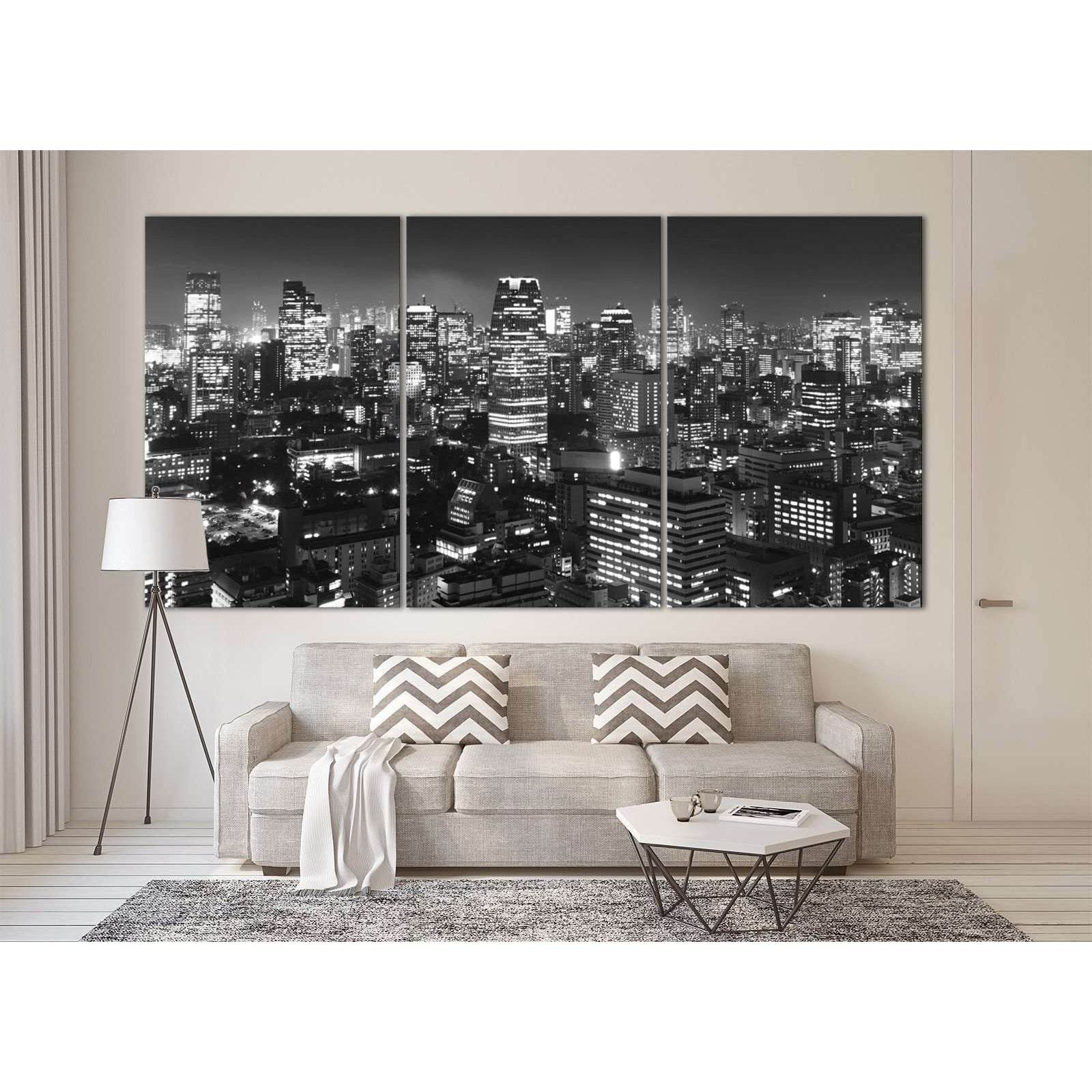 Tokyo Panorama №3021 Ready to Hang Canvas Print - Zellart Canvas Prints ALL_Products, z-3021