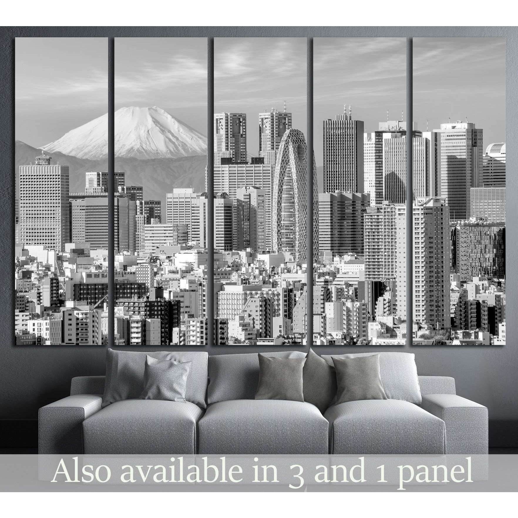 Tokyo skyline and Mountain fuji in Japan №1280 Ready to Hang Canvas Print