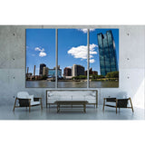 Toledo, OH Skyline from a Boat on the Maumee River №1736 Ready to Hang Canvas Print