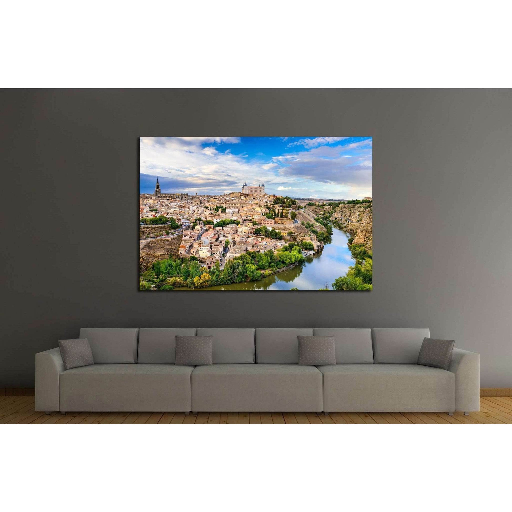 Toledo, Spain old town city skyline №2061 Ready to Hang Canvas PrintCanvas art arrives ready to hang, with hanging accessories included and no additional framing required. Every canvas print is hand-crafted, made on-demand at our workshop and expertly str