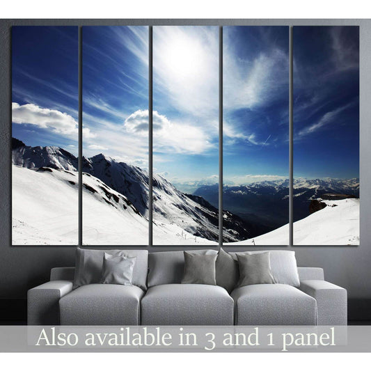 top of mountains №752 Ready to Hang Canvas Print - Zellart Canvas Prints ALL_Products, s-752