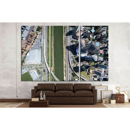Top View in Sao Paulo, Brazil №1534 Ready to Hang Canvas Print - Zellart Canvas Prints ALL_Products, s-1534