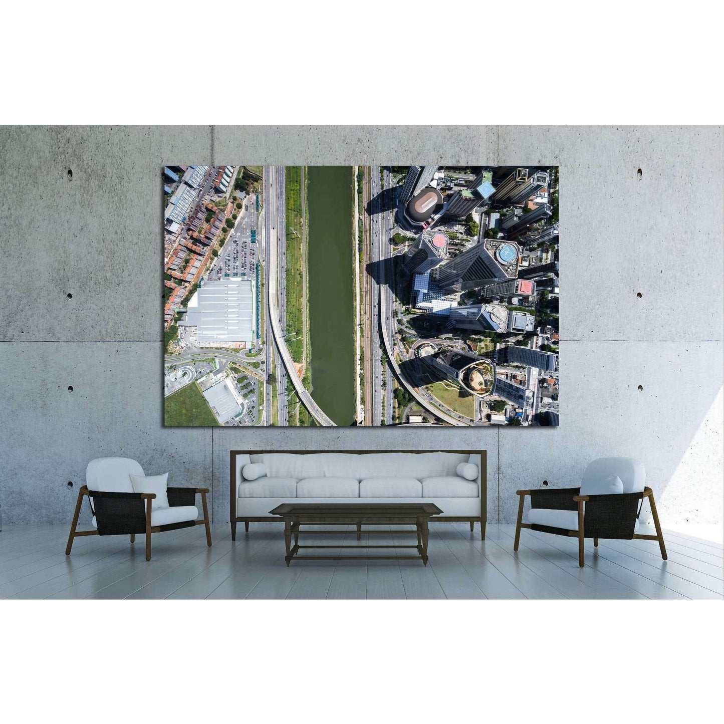 Top View in Sao Paulo, Brazil №1534 Ready to Hang Canvas Print - Zellart Canvas Prints ALL_Products, s-1534
