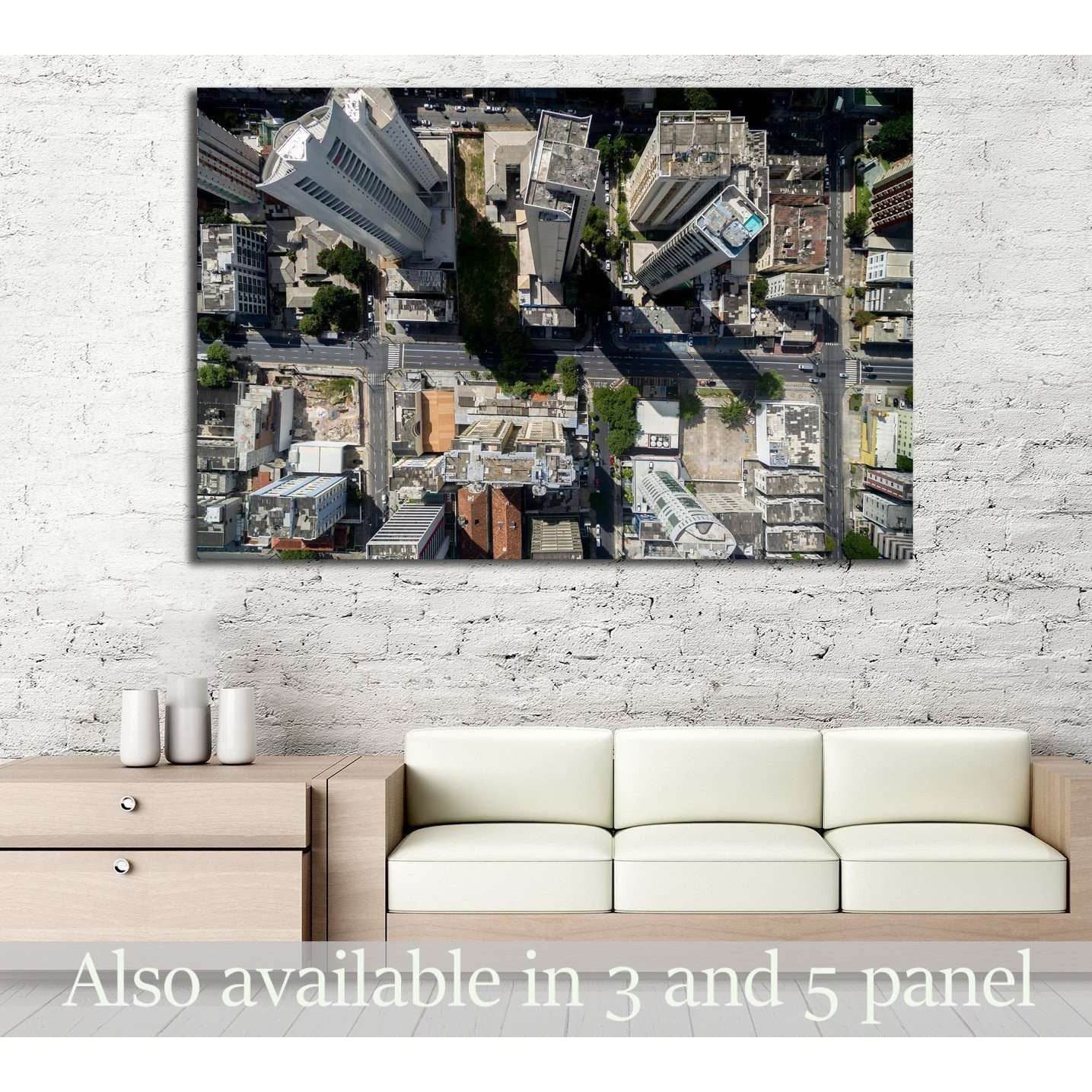 Top View of Skyscrapers in a Big City №2198 Ready to Hang Canvas PrintCanvas art arrives ready to hang, with hanging accessories included and no additional framing required. Every canvas print is hand-crafted, made on-demand at our workshop and expertly s