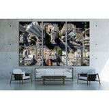 Top View of Skyscrapers in a Big City №2198 Ready to Hang Canvas Print
