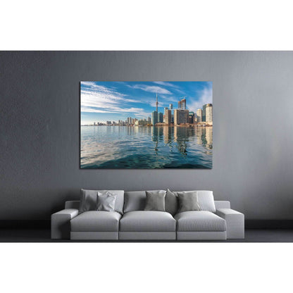 Toronto city skyline and reflection in the lake at sunset, Ontario, Canada №2012 Ready to Hang Canvas PrintCanvas art arrives ready to hang, with hanging accessories included and no additional framing required. Every canvas print is hand-crafted, made on-