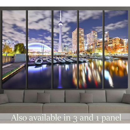 Toronto skyline at night in Ontario, Canada №2056 Ready to Hang Canvas PrintCanvas art arrives ready to hang, with hanging accessories included and no additional framing required. Every canvas print is hand-crafted, made on-demand at our workshop and expe