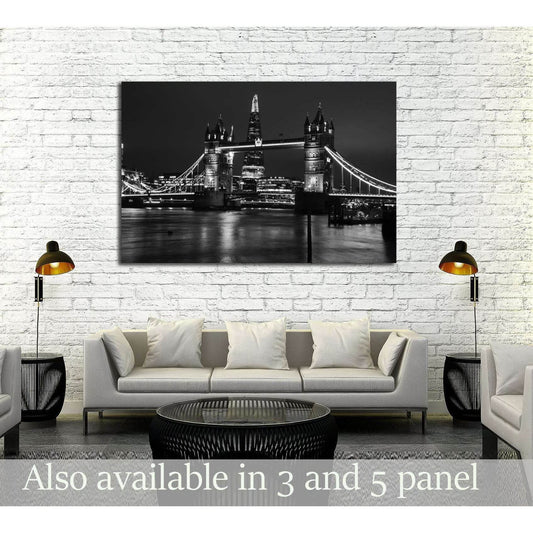 Tower Bridge London black and white №3039 Ready to Hang Canvas PrintCanvas art arrives ready to hang, with hanging accessories included and no additional framing required. Every canvas print is hand-crafted, made on-demand at our workshop and expertly str