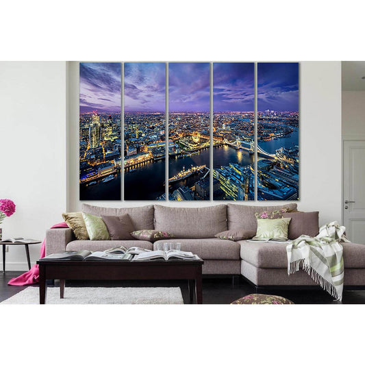 Tower Bridge London Cityscape №SL1125 Ready to Hang Canvas Print - Zellart Canvas Prints 0new, ALL_Products, Bridges Wall Art