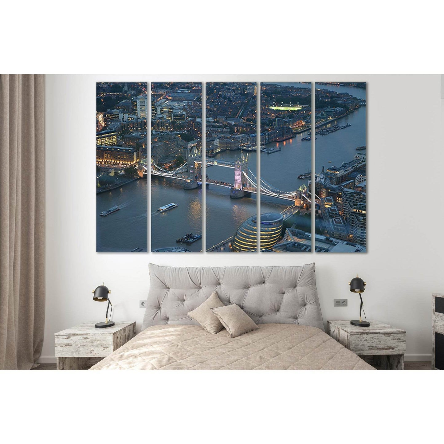 Tower Bridge Of London №SL322 Ready to Hang Canvas Print - Zellart Canvas Prints 0new, ALL_Products, Cityscapes & Skylines