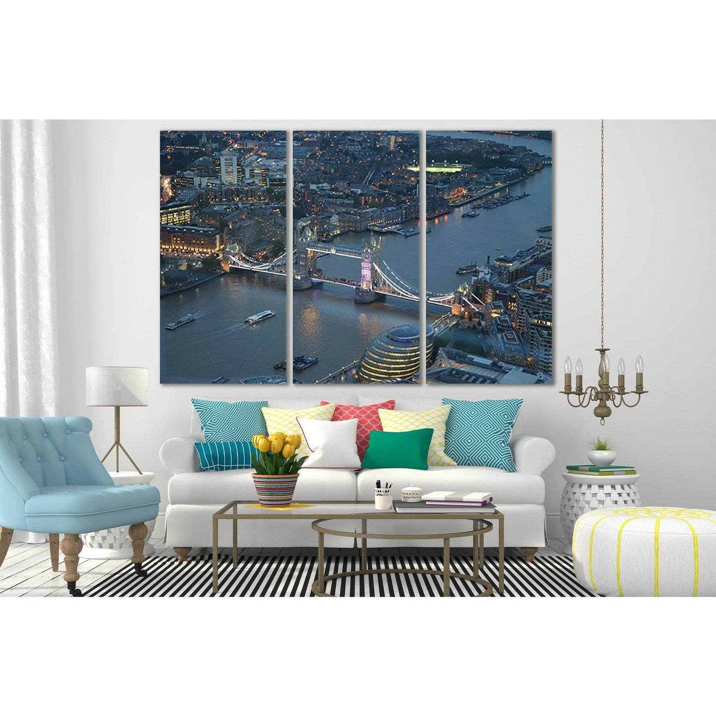 Tower Bridge Of London №SL322 Ready to Hang Canvas Print - Zellart Canvas Prints 0new, ALL_Products, Cityscapes & Skylines