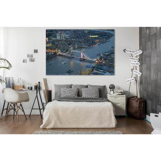 Tower Bridge Of London №SL322 Ready to Hang Canvas Print - Zellart Canvas Prints 0new, ALL_Products, Cityscapes & Skylines