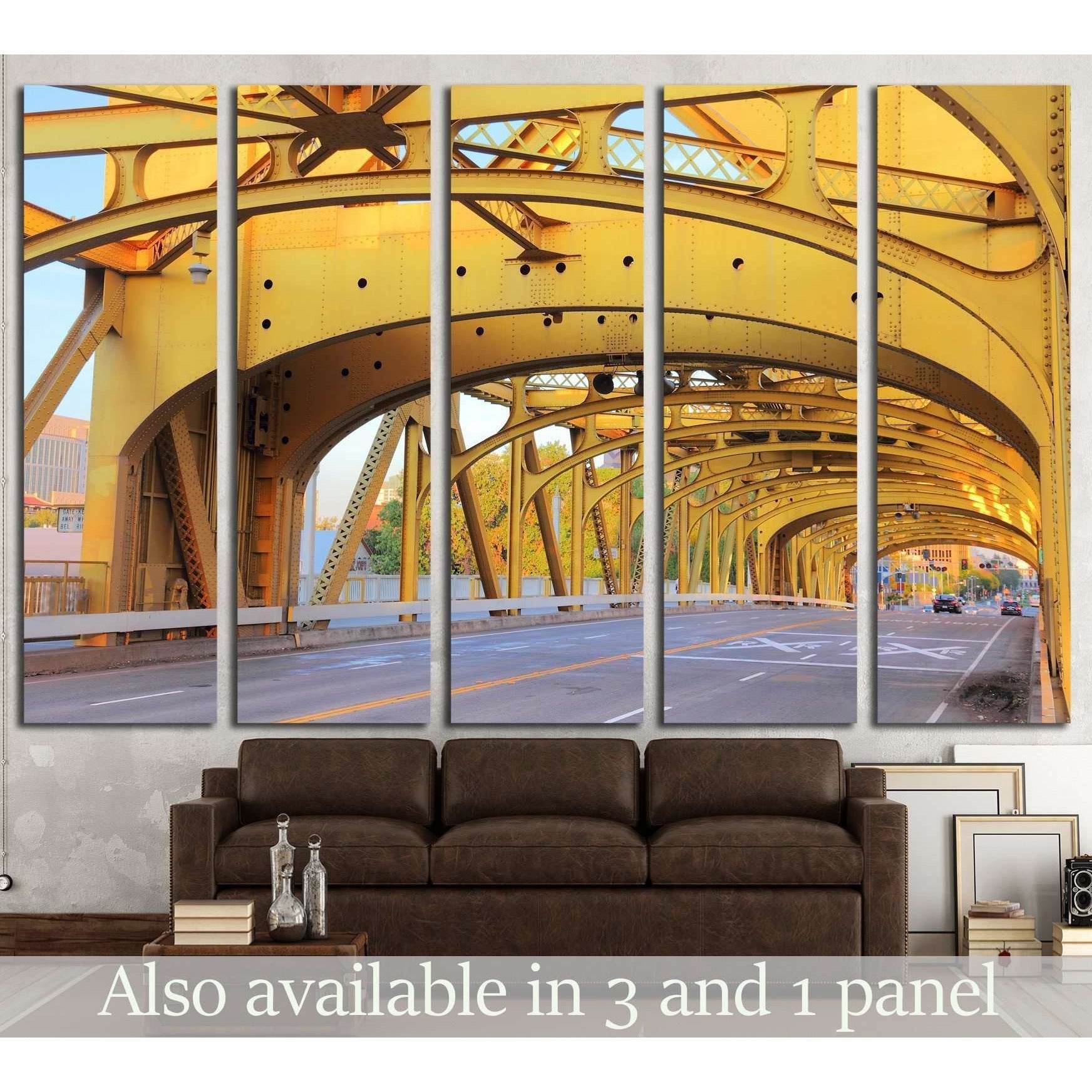 Tower Bridge, Sacramento, California, United States №1647 Ready to Hang Canvas Print