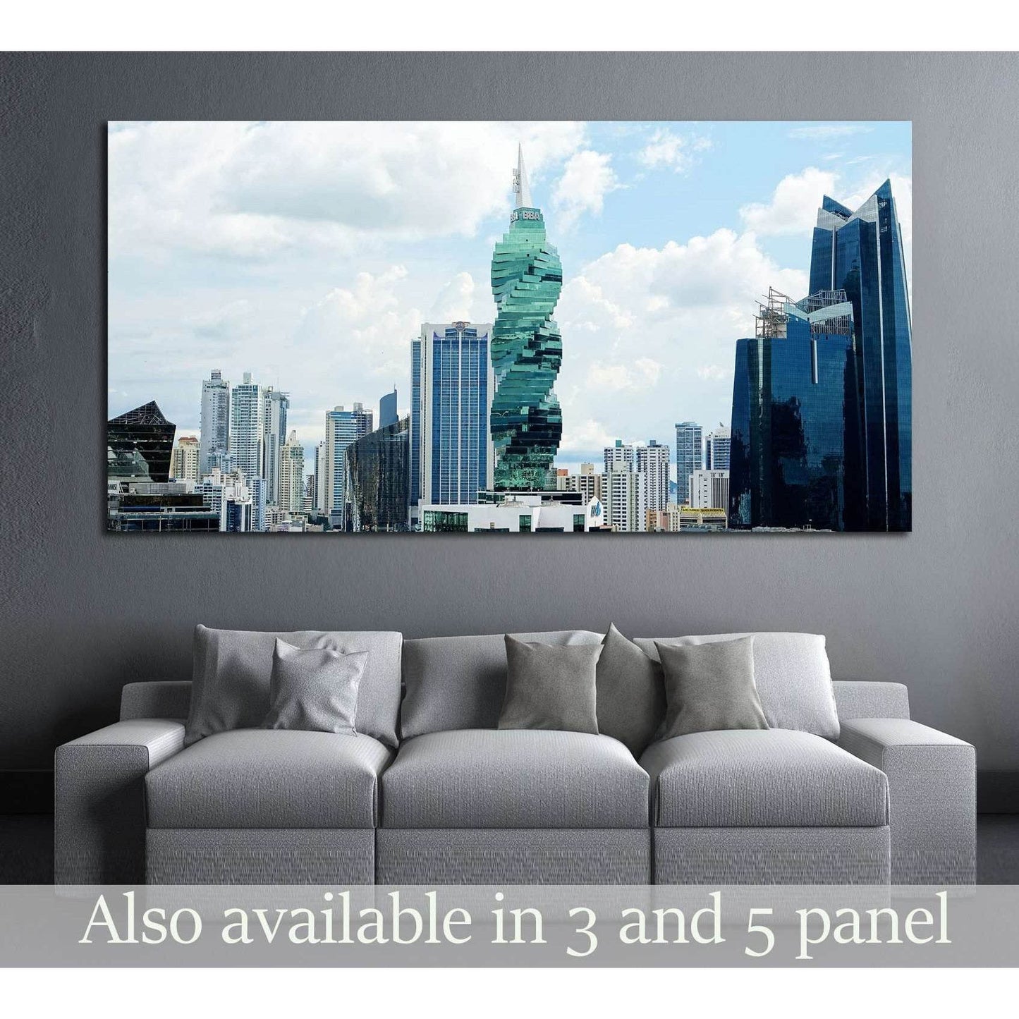 Tower is an office tower in Panama City №2402 Ready to Hang Canvas Print - Zellart Canvas Prints ALL_Products, s-2402