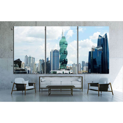 Tower is an office tower in Panama City №2402 Ready to Hang Canvas PrintCanvas art arrives ready to hang, with hanging accessories included and no additional framing required. Every canvas print is hand-crafted, made on-demand at our workshop and expertly