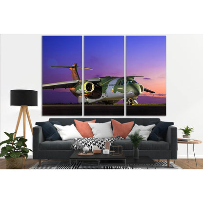 Transport Aircraft Embraer Kc 390 №SL1441 Ready to Hang Canvas Print - Zellart Canvas Prints 0new, ALL_Products, Engine