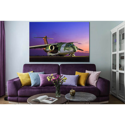 Transport Aircraft Embraer Kc 390 №SL1441 Ready to Hang Canvas Print - Zellart Canvas Prints 0new, ALL_Products, Engine