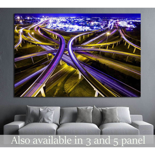 transportation highway №1063 Ready to Hang Canvas Print - Zellart Canvas Prints ALL_Products, s-1063