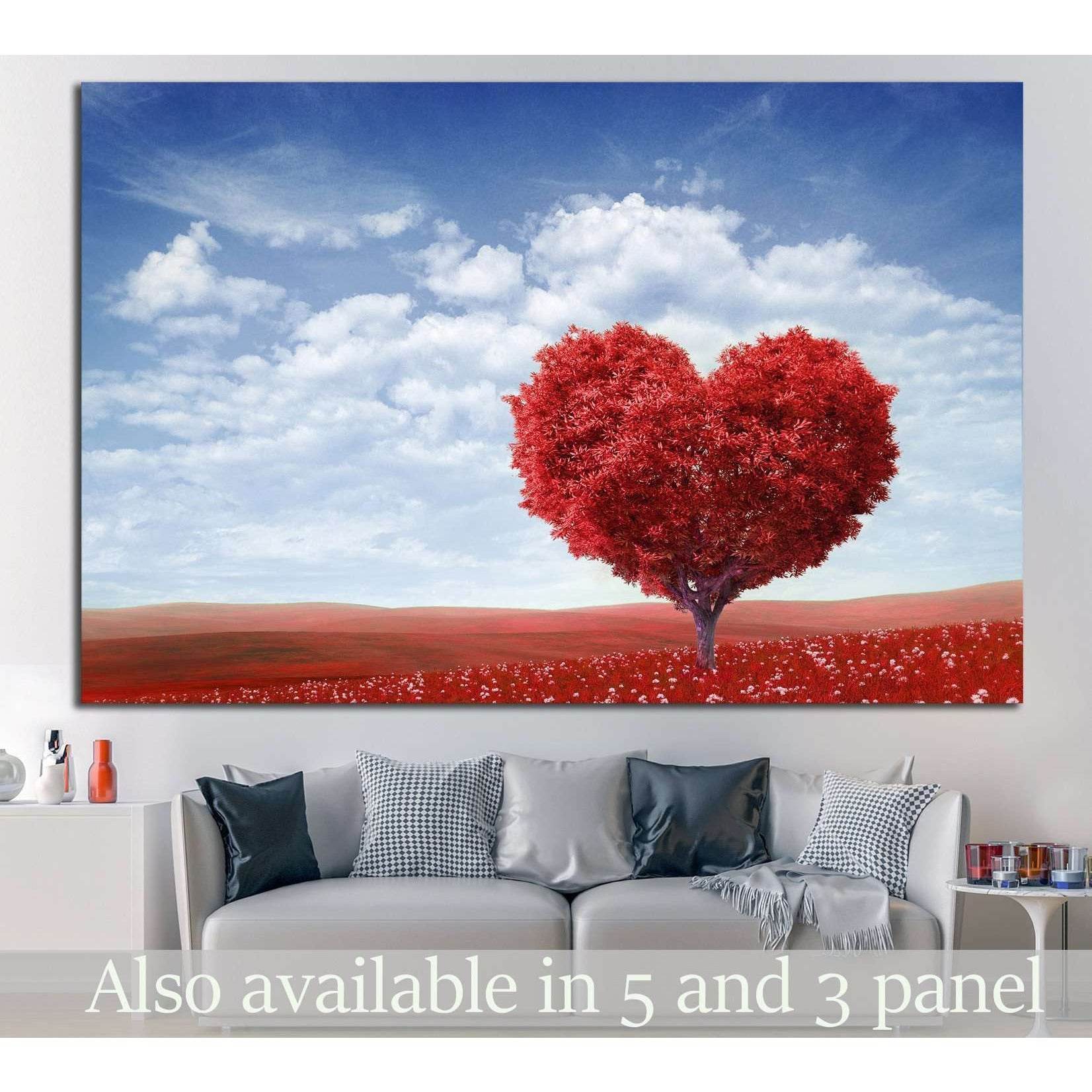 Tree in the shape of heart №730 Ready to Hang Canvas Print
