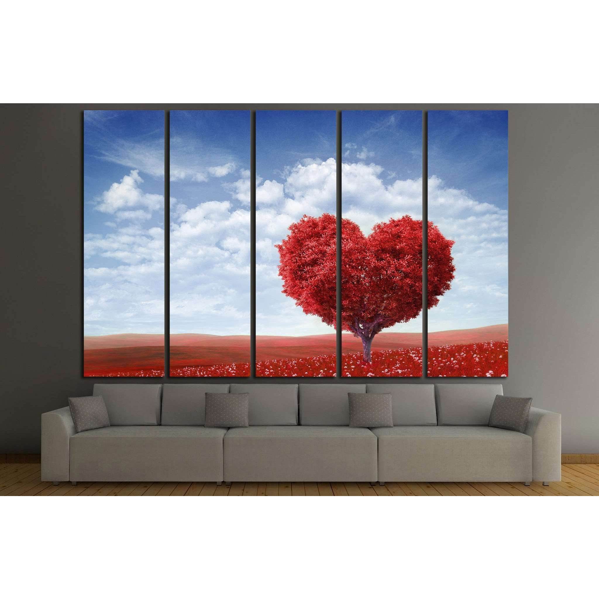 Tree in the shape of heart №730 Ready to Hang Canvas Print
