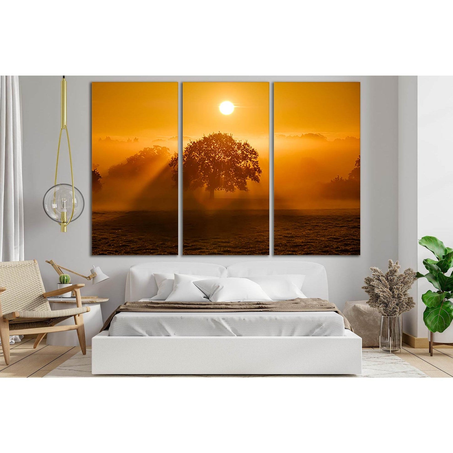 Tree Sky And Cloud At Sunrise №SL524 Ready to Hang Canvas Print - Zellart Canvas Prints 0new, ALL_Products, Trees Wall Art