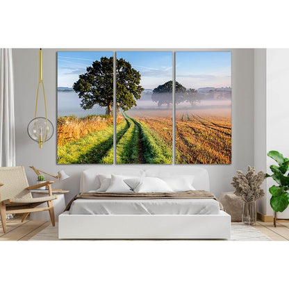 Trees In Foggy Landscape №SL815 Ready to Hang Canvas Print - Zellart Canvas Prints 0new, ALL_Products, Trees Wall Art