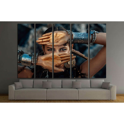 tribal woman portrait outdoors №2779 Ready to Hang Canvas PrintCanvas art arrives ready to hang, with hanging accessories included and no additional framing required. Every canvas print is hand-crafted, made on-demand at our workshop and expertly stretche