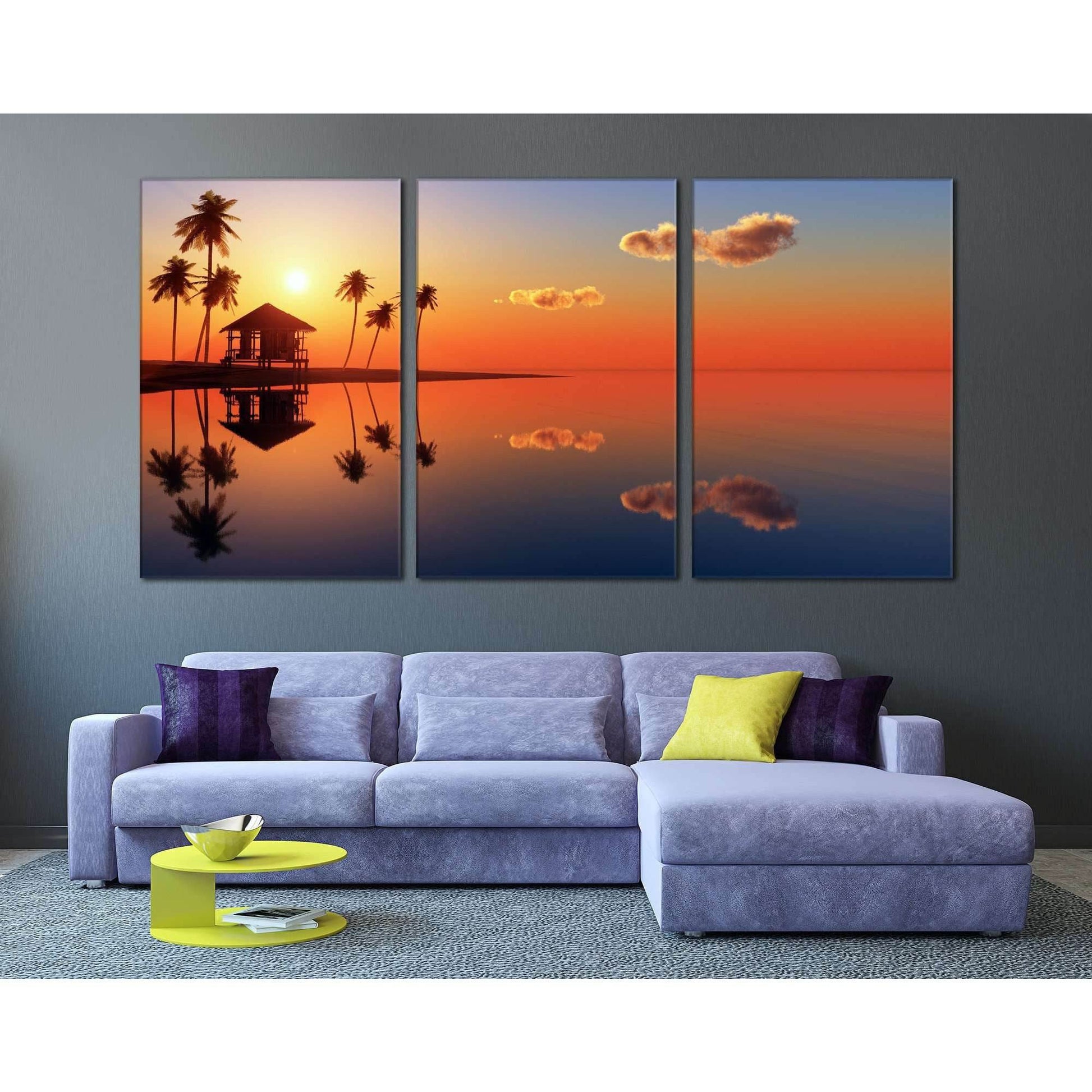 Tropical Beach №754 Ready to Hang Canvas Print - Zellart Canvas Prints ALL_Products, autopostr_pinterest_65155, autopostr_pinterest_65157, autopostr_pinterest_65158, autopostr_pinterest_65160