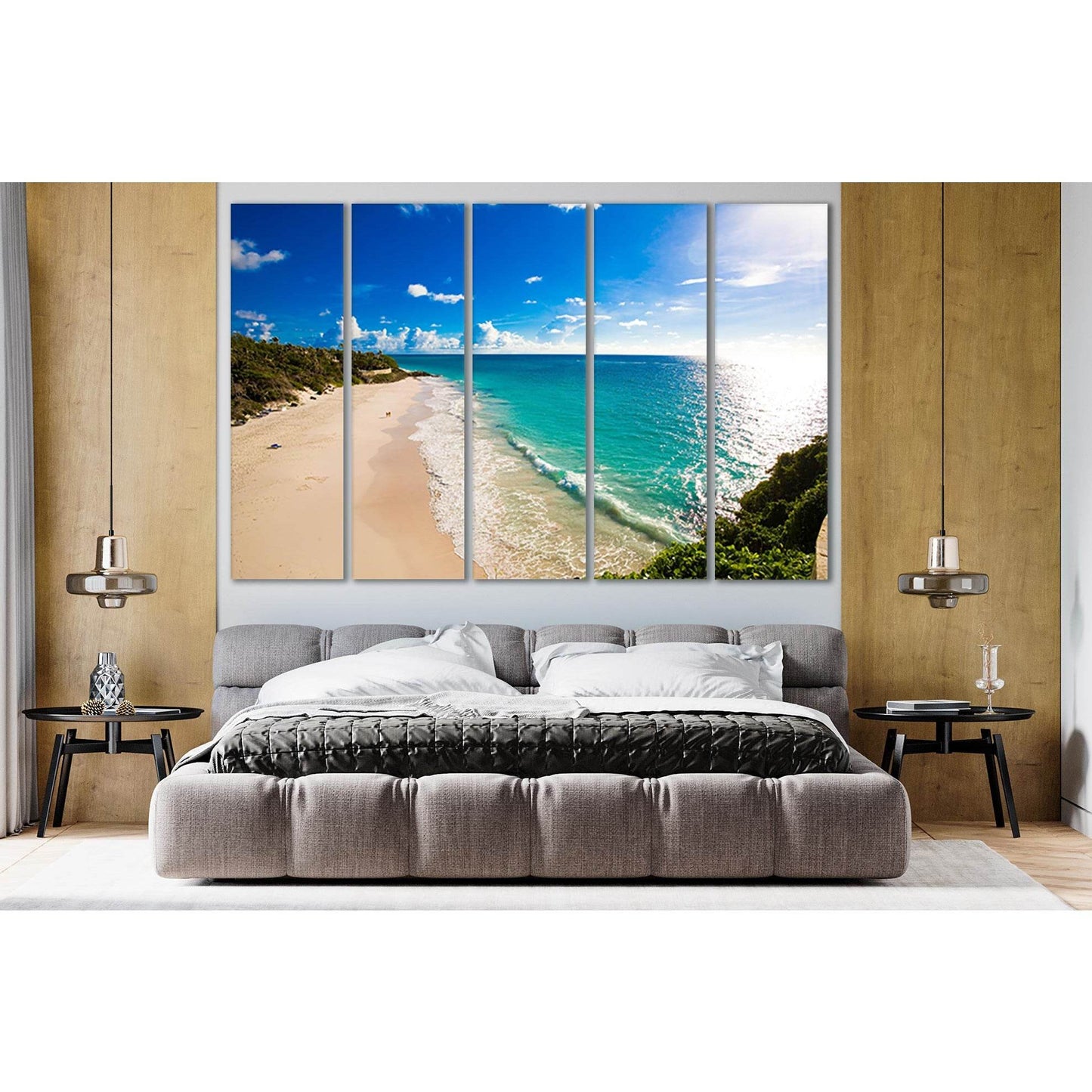 Tropical Beach Sunny Day №SL119 Ready to Hang Canvas Print - Zellart Canvas Prints 0new, ALL_Products, Beach Ocean & Waves