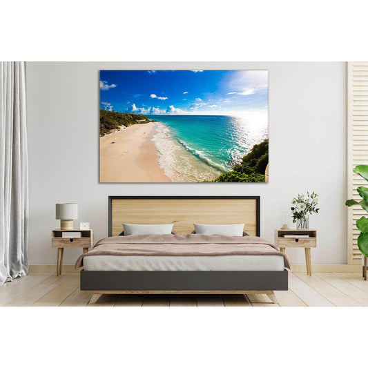 Tropical Beach Sunny Day №SL119 Ready to Hang Canvas Print - Zellart Canvas Prints 0new, ALL_Products, Beach Ocean & Waves