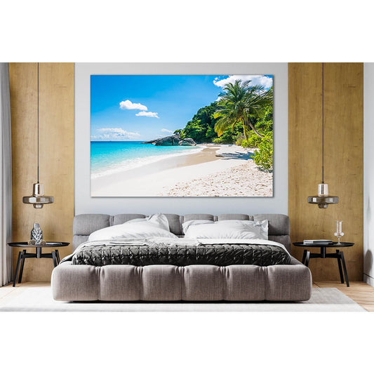 Tropical Beach With Transparent Water №SL155 Ready to Hang Canvas Print - Zellart Canvas Prints 0new, ALL_Products, Beach Ocean & Waves