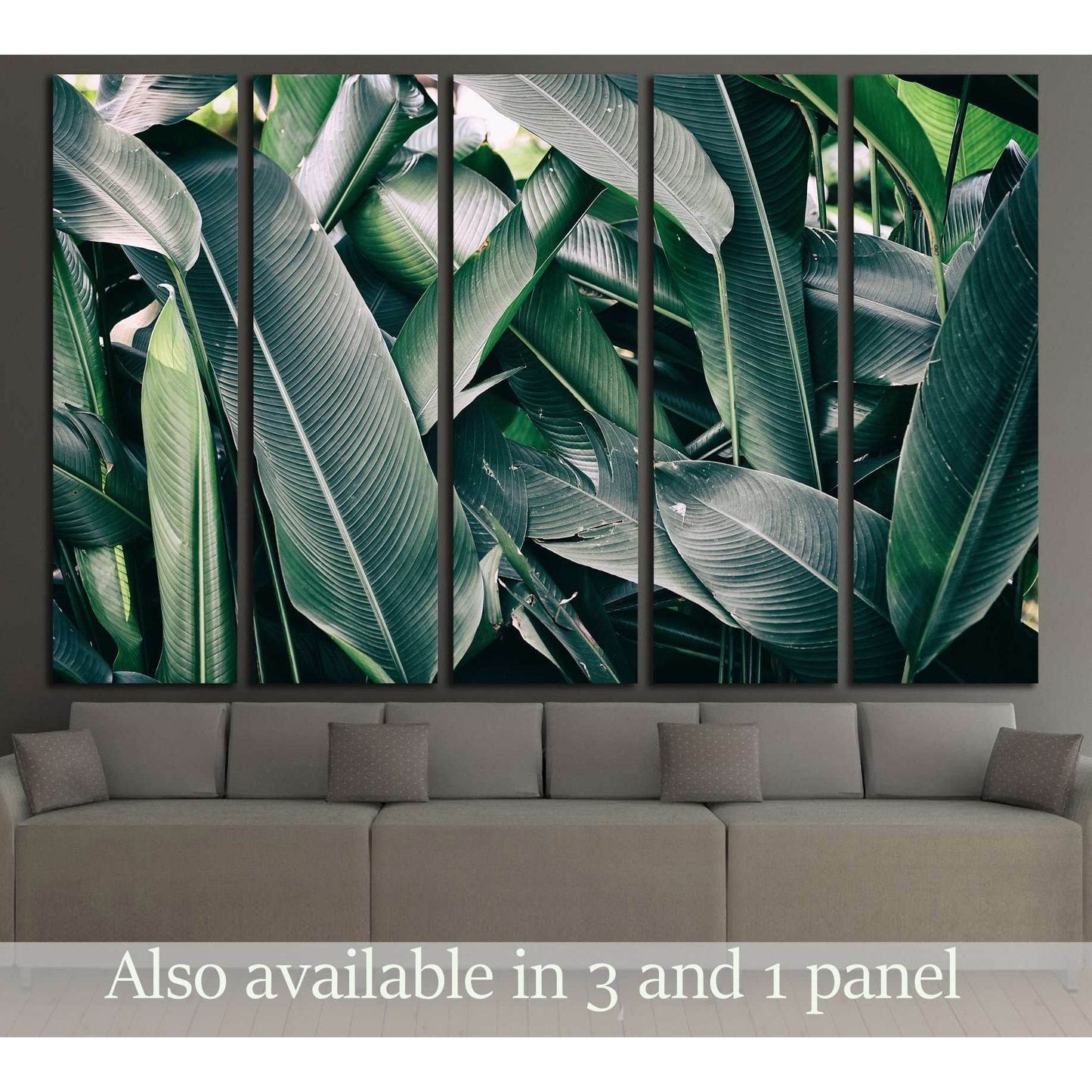 tropical leaves №2825 Ready to Hang Canvas Print - Zellart Canvas Prints ALL_Products, s-2825