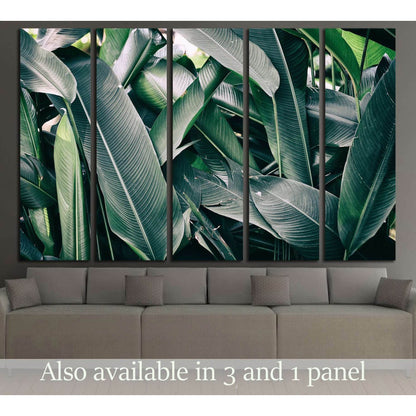 tropical leaves №2825 Ready to Hang Canvas Print - Zellart Canvas Prints ALL_Products, s-2825