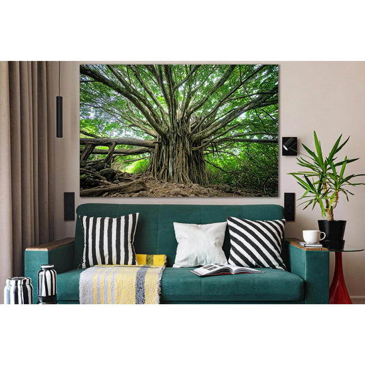 Tropical Tree №SL1080 Ready to Hang Canvas Print - Zellart Canvas Prints 0new, ALL_Products, Trees Wall Art