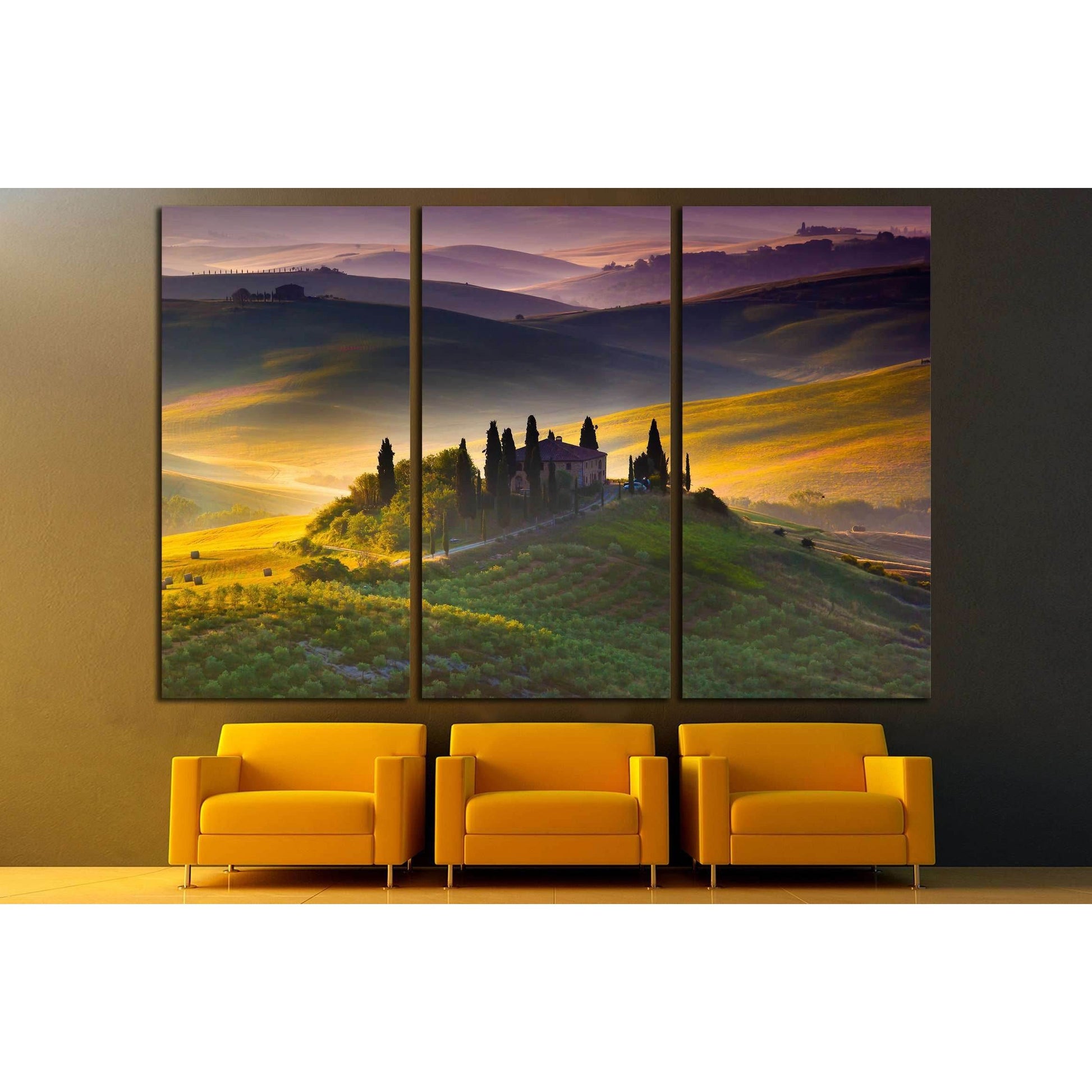Tuscany, landscape. Italy №2609 Ready to Hang Canvas Print - Zellart Canvas Prints ALL_Products, s-2609
