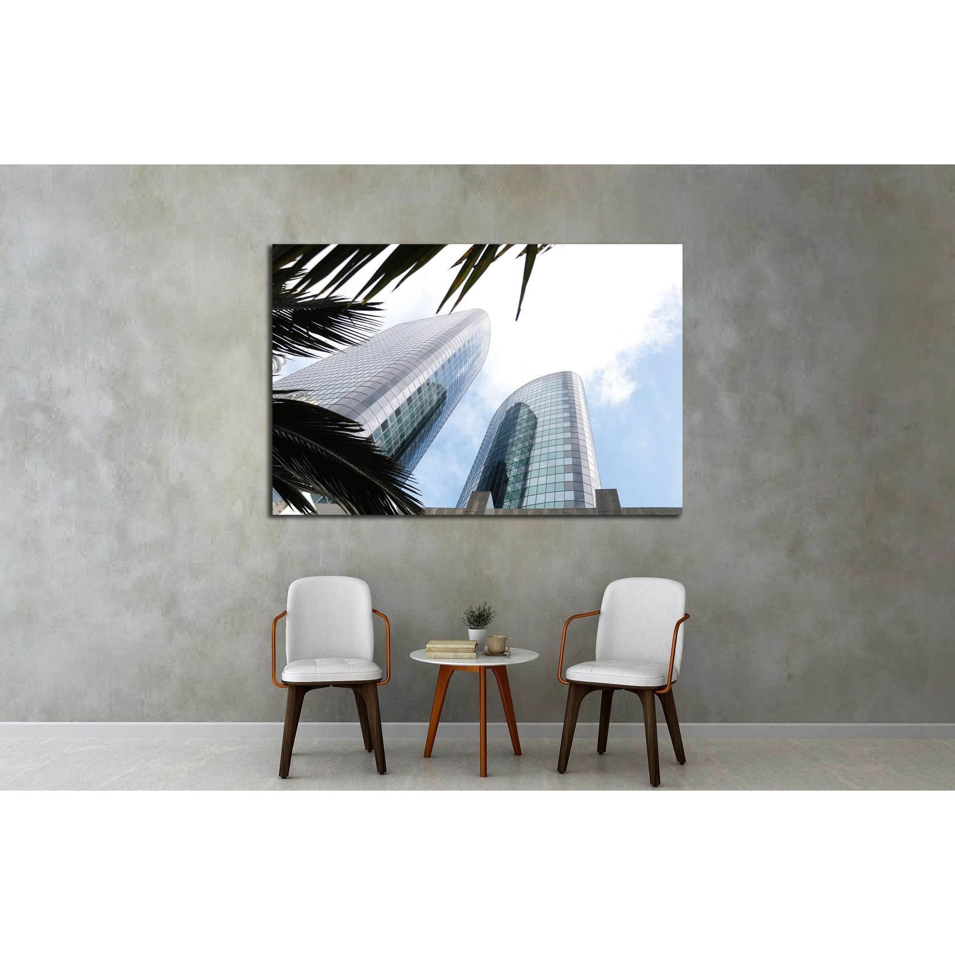 Two highrises №2386 Ready to Hang Canvas Print - Zellart Canvas Prints ALL_Products, s-2386