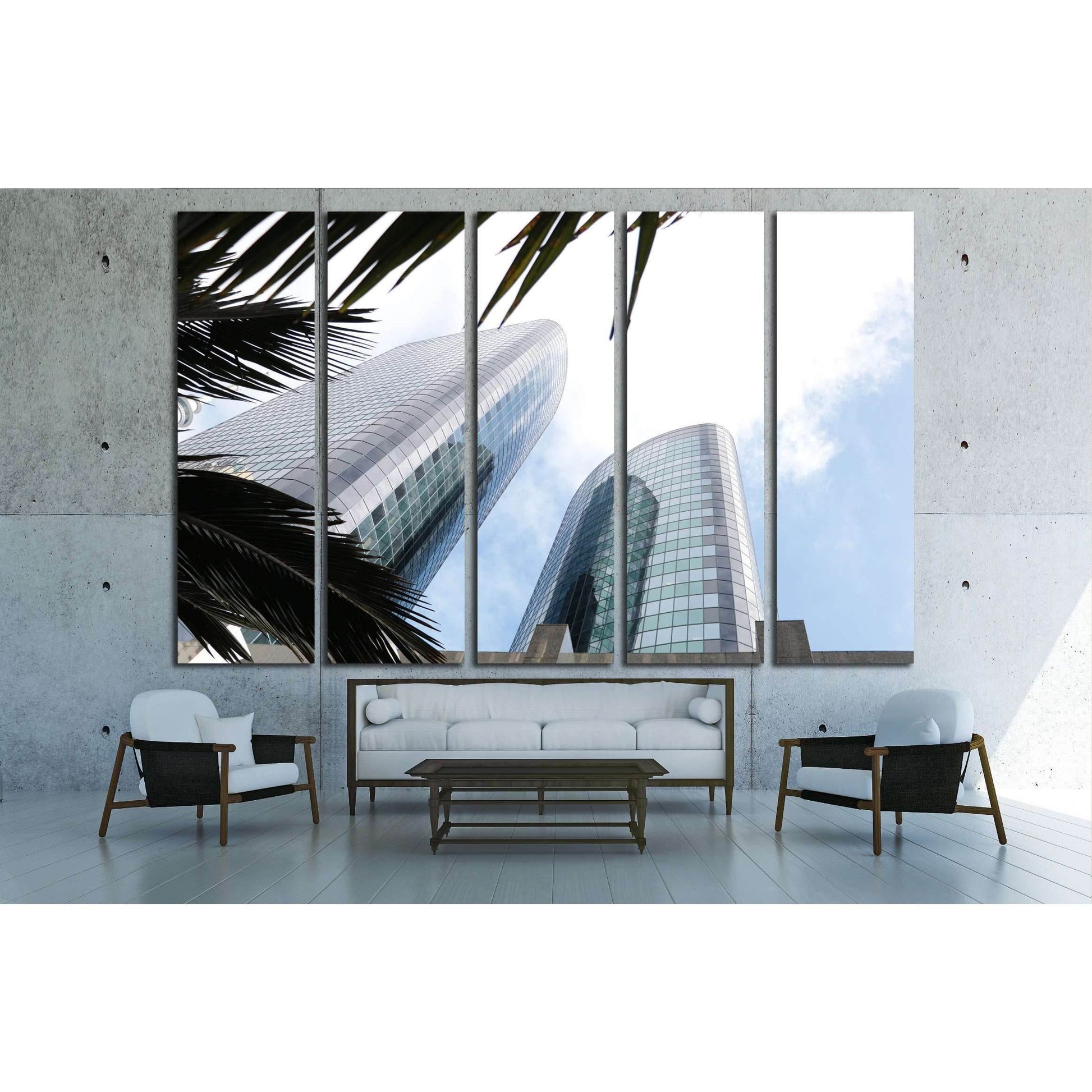 Two highrises №2386 Ready to Hang Canvas PrintCanvas art arrives ready to hang, with hanging accessories included and no additional framing required. Every canvas print is hand-crafted, made on-demand at our workshop and expertly stretched around 100% Nor