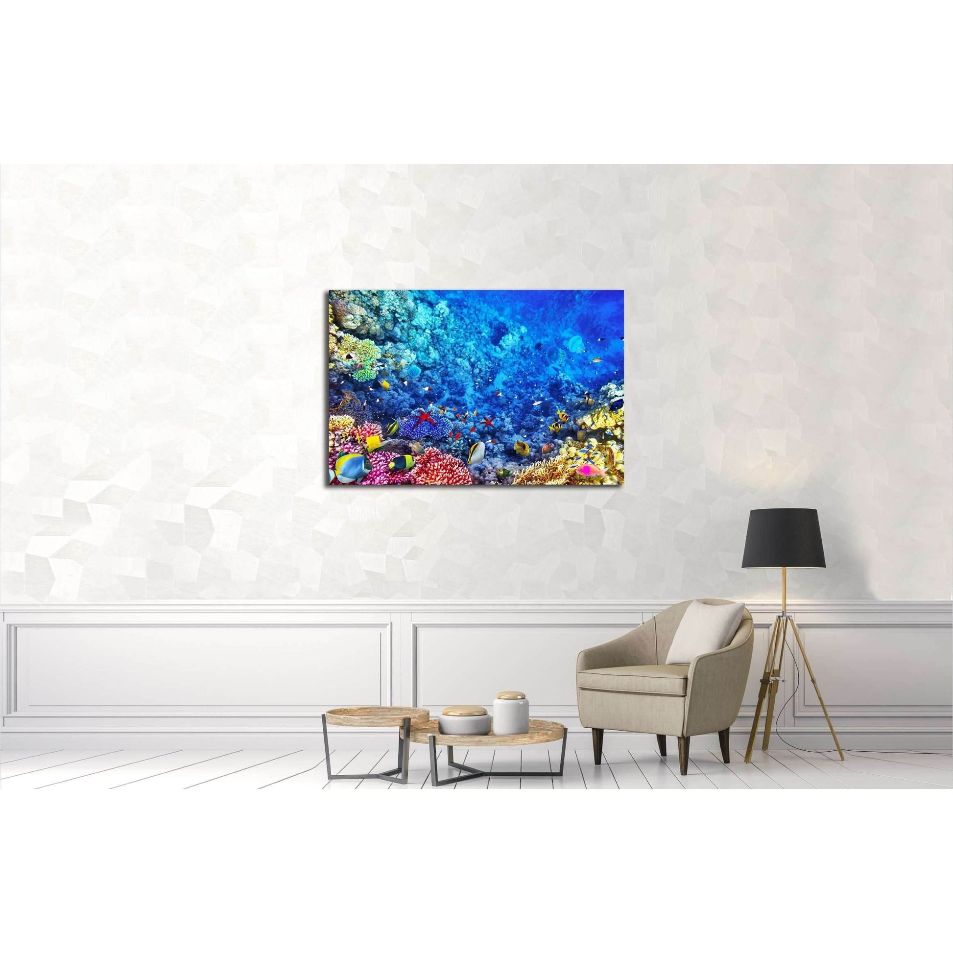 Underwater world №3068 Ready to Hang Canvas Print - Zellart Canvas Prints ALL_Products, s-3068