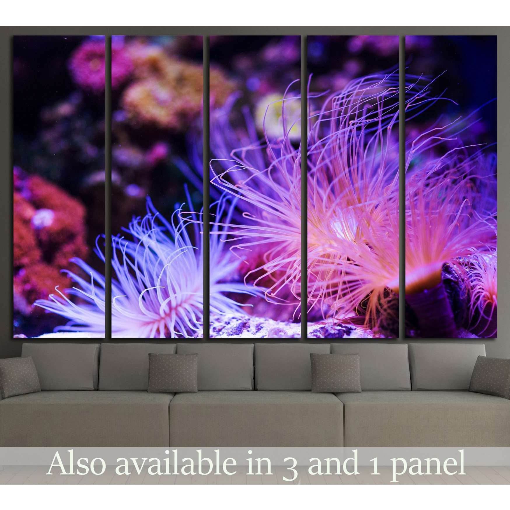 Underwater World, Coral Reef №1421 Ready to Hang Canvas Print - Zellart Canvas Prints ALL_Products, s-1421