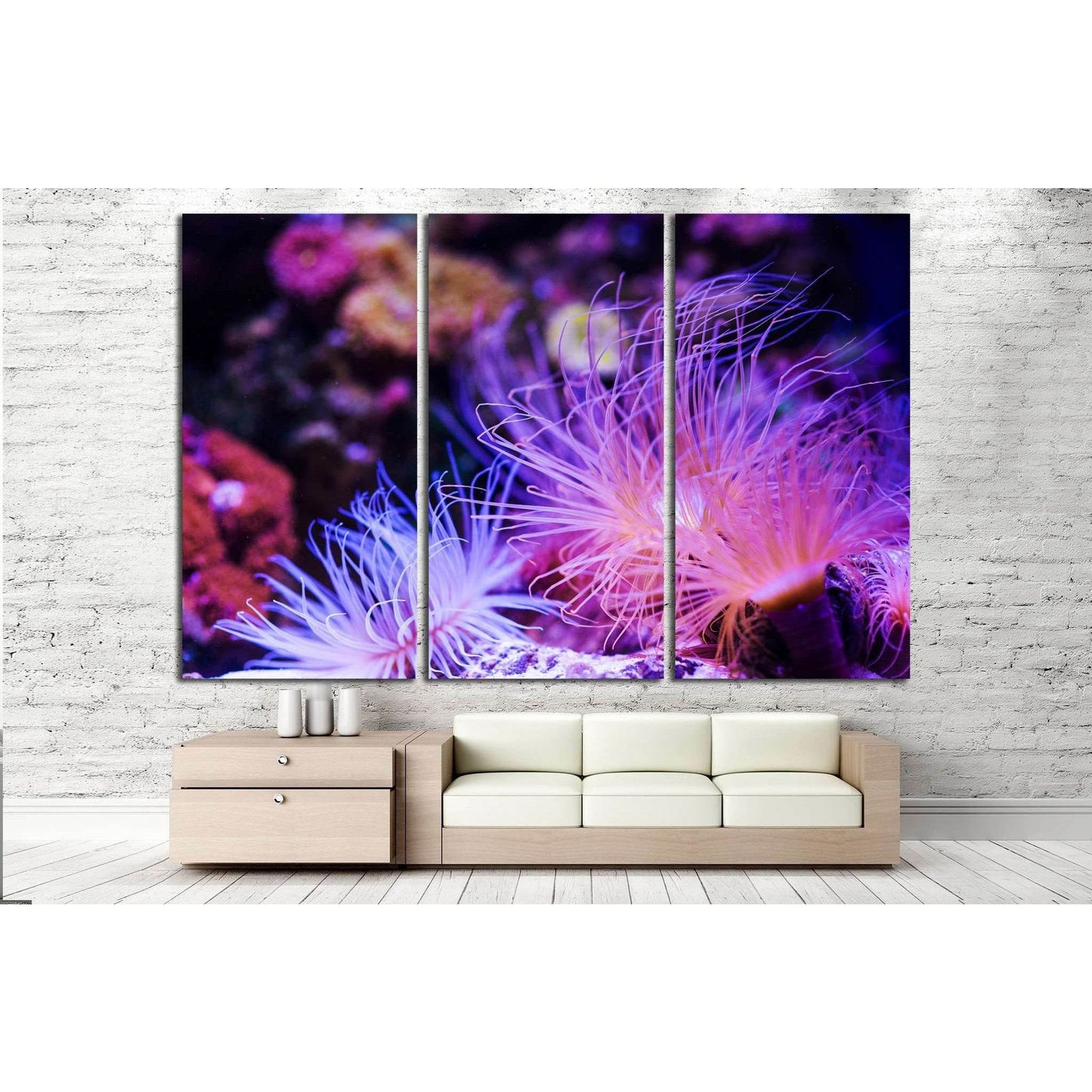 Underwater World, Coral Reef №1421 Ready to Hang Canvas Print - Zellart Canvas Prints ALL_Products, s-1421