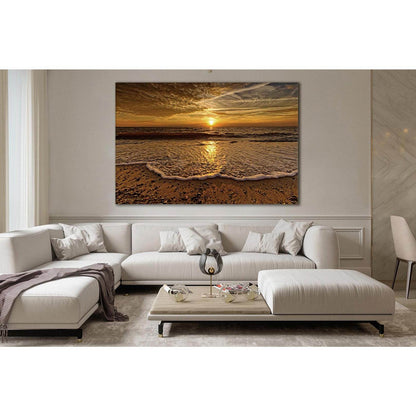 Unearthly Sea Sunset №SL111 Ready to Hang Canvas Print - Zellart Canvas Prints 0new, ALL_Products, Beach Ocean & Waves