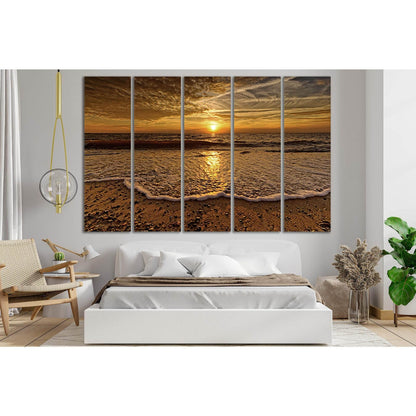 Unearthly Sea Sunset №SL111 Ready to Hang Canvas Print - Zellart Canvas Prints 0new, ALL_Products, Beach Ocean & Waves