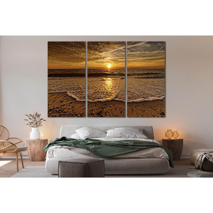 Unearthly Sea Sunset №SL111 Ready to Hang Canvas Print - Zellart Canvas Prints 0new, ALL_Products, Beach Ocean & Waves