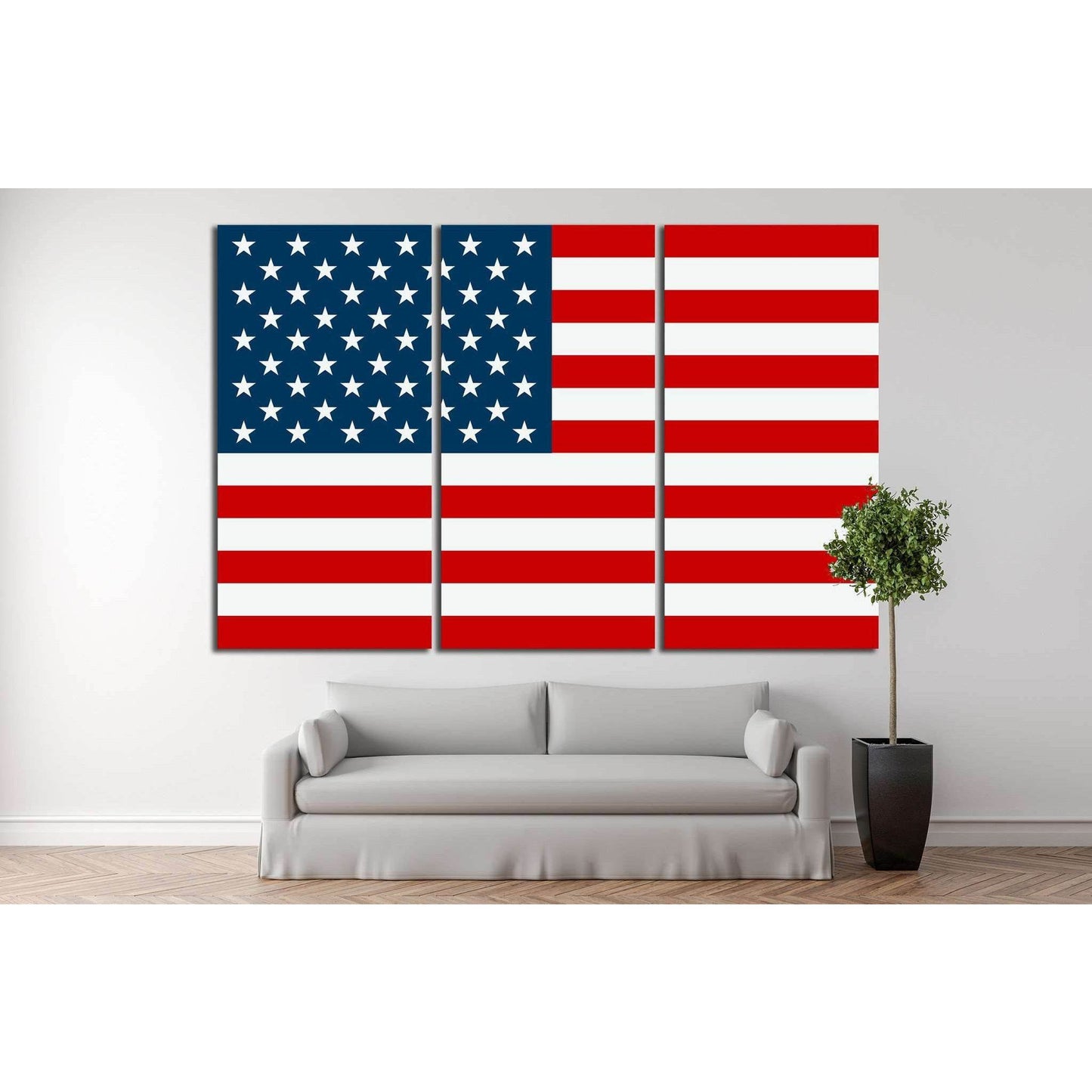United States flag №693 Ready to Hang Canvas Print - Zellart Canvas Prints ALL_Products, s-693
