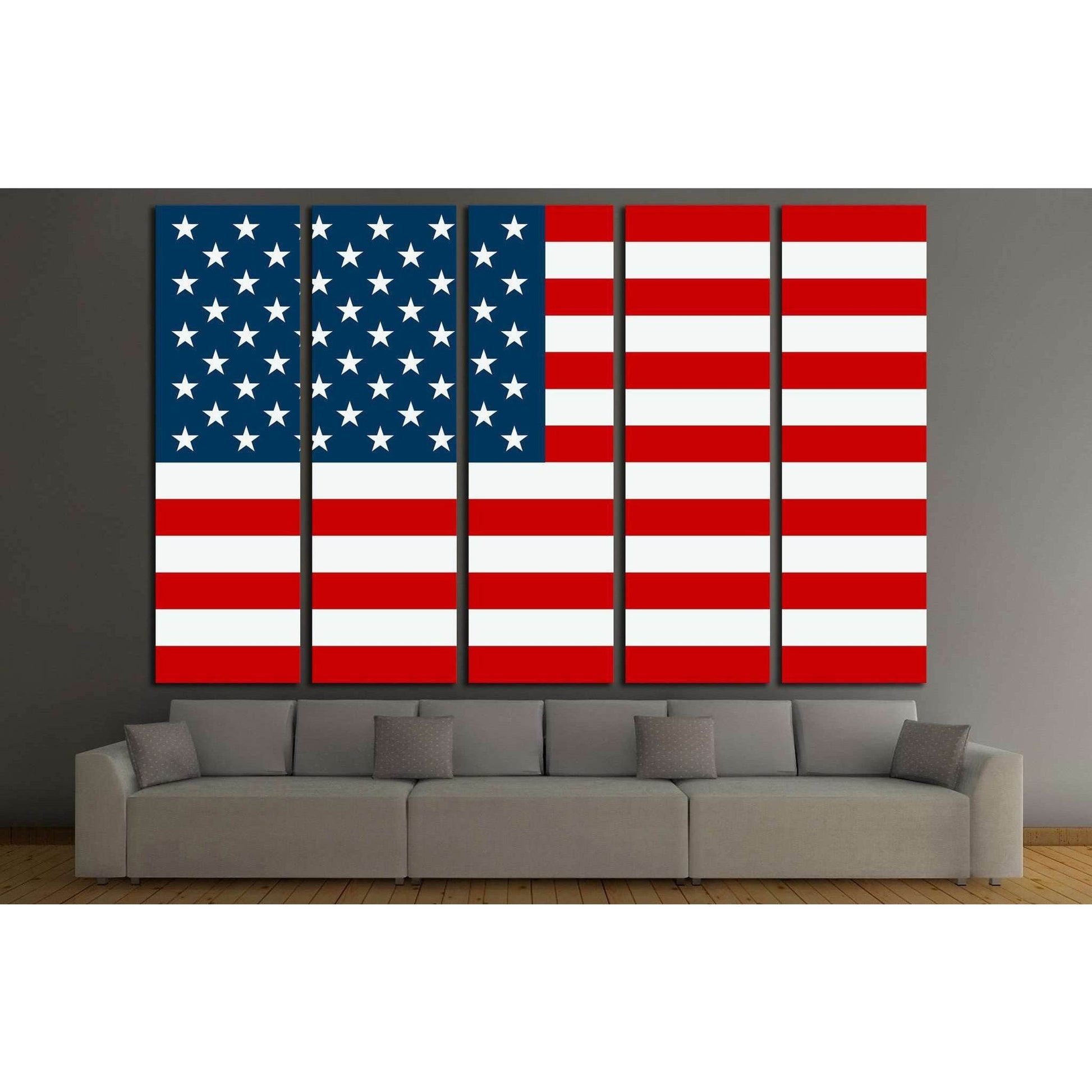 United States flag №693 Ready to Hang Canvas Print - Zellart Canvas Prints ALL_Products, s-693