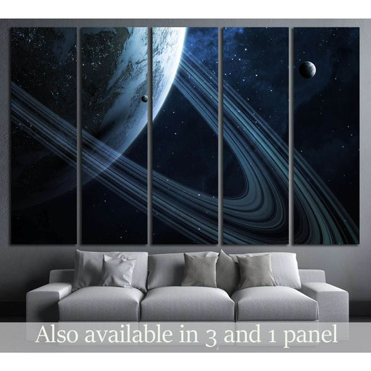 Universe scene with planets, stars and galaxies. №2440 Ready to Hang Canvas Print - Zellart Canvas Prints ALL_Products, s-2440